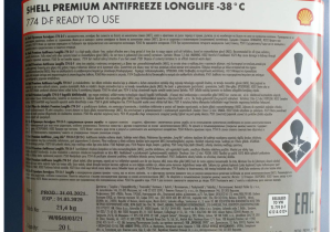 Рідина охолоджуюча (розвед.) SHELL Premium Antifreeze LL RTU G12/G12+/TL774D-F, 20л